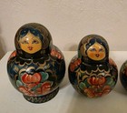 Vintage Russian Matryoshka Nesting Dolls 10 Pieces 4    Size Wood Painted Signed
