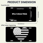 5 Pcs Black License Plate Blanks  Metal Aluminum License Plate Fo Size  5 Pack