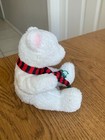 Tri Russ Polar Bear Christmas  Soft Plush Toy Red   Green Scarf  5  Mini Stuffed