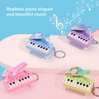 Piano Keychain With Sound Playable Mini Piano Pendant Keyring Key Chain Kid Gift