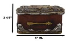 Western Wild Bison Buffalo With Native Indian Arrows Tooled Concho Trinket Box
