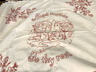 Antique Turkey Redwork Layover Pillow Cover Sham Angels Lace  Tablecloth