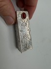 Vintage Antique 800 Silver Lipstick Holder Case W  Mirror 3 Of 4