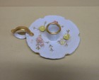 Vintage Lefton China  Chamberstick Candle Holder Pair