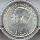Brilliant Uncirculated Sweden 1935 5 Kronor Silver Coin