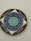 Na 23 Year Glitter   Crystals Medallion  Narcotics Anonymous Blue Glitter Coin