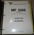 Massey Ferguson Mf-3366 Tractor Loader Dozer Service Shop Repair Manual Book