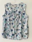 Moon Dance Smock Apron Size 1x Pearl Snap Pockets Hearts Crafts Cottage Granny