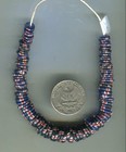 African Trade Beads Vintage Antique Venetian Glass Old Flat Disk Aja Beads Blue