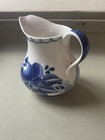 Gzhel Hand Painted Porcelain Cream Jug Traditional Blue Floral Designs  Vintage