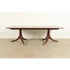 Henredon Georgian Mahogany Pedestal Extension Dining Table  Newly Refinished