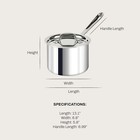 All-clad D3 3-ply Stainless 2-qt Sauce Pan With Lid  scratched 