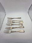 Antique American Coin Silver Flatware Lot     5 Spoons   6 Forks     Pseudo   