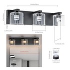 3-light Bathroom Vanity Light Fixture  19 69  Black 3 - Light Led - Black