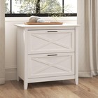 Key West 2 Drawer Lateral File Cabinet In Linen White Oak  Document Storage F   