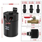 Universal Oil Catch Can Kit Reservoir Baffled Tank With Breather Filter Aluminum