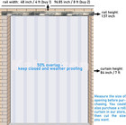 48    X 84    Plastic Vinyl Strip Door Curtain Kit With Hardware     Clear Smooth Pvc