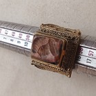 Rare Ancient Bronze Roman Intaglio Antique Legionary Ring Artifact King Engraved