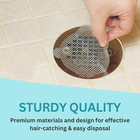 25 Pack Shower Drain Hair Catcher Stickers  Disposable Peel   Stick Drain Covers