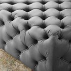 Modway Amour Tufted Performance Velvet Large Upholstered Ottoman In Gray