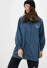 Nwt Adidas Originals Three Stripes Fu3777 Long Windbreaker Jacket Legacy Blue