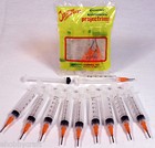 Precision Applicator 5cc Syringe W 15 Gauge Orange Tip -glue  Henna -10 Pack