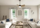 Hunter 52 Inch Indoor Ceiling Fan With Led Light - Bronze Ceiling Fan With Pull 