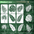 6pcs Large Leaf Stencils For Painting On Walls 16 X 12 Inch Plant Stencil With B
