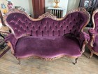 Pair Victorian Era  Rococo Revival Style Sofas