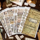 260pcs Book Vintage Label Stickers Diy Scrapbooking Decor Junk Journal Collage S