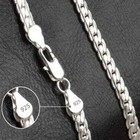 925 Sterling Solid Silver Chain Necklace Jewelry For Women Men Fashion Gift
