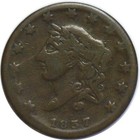 1837 Hard Times Token Liberty Not One Cent  Ht 35 R2