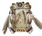 Pack Of 2 Southwest Native Indian Wolf Dreamcatcher Wall Or Table Picture Frames