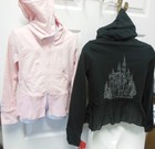 Capezio Zip Juliet Peplum Hooded Jacket Black pink Castle Back 10815c Ballet