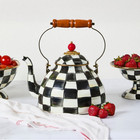 Sale Authentic Mackenzie-childs Courtly Check 3-quart Tea Kettle No Import Fee