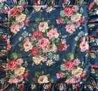 Vtg Ralph Lauren Gatehouse Aylesbury Euro Ruffle Pillow Sham Blue Floral Heavy