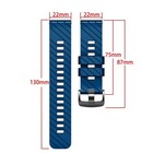 Universal 22mm Silicone Strap Replacement Sports Bracelet Smart Watch Wrist Band