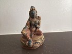Old Mongolian Tibetan Buddhist Handmade Clay Statue Of A Tara