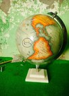 Large Antique French Globe World Map Mid Century Modernist Style Girard Barr  re