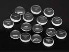 100 Transparent Round Flatback Glass Cabochon Dome 12mm No Hole