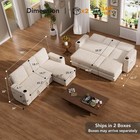 Sleeper Sofa Bed  82  Pull Out Couch With Reclining Backrest  Reversible