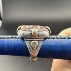 Stunning Ancient Roman Mosaic Glass Sterling Silver Ring Beautiful Rare