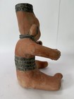Vintage West Mexico Style Seated Figure Vessel Colima Nayarit Pottery Statue