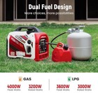 4000 Watt Dual Fuel Inverter Generator With Bluetooth   Control Start And Display