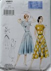 Vogue V8811 Vintage 1940 s Pullover Dolman Sleeves Dress Retro Sew Pattern 4-12