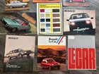 Renault Brochure Catalog 9pc Lot Paint Sample Le Car Fuego 18i Gordini Amc