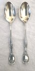 Two Identical Sterling Silver Demitasse Spoons 4  Long With Hallmarks 