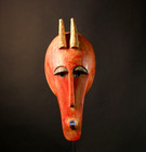 Vintage African Mask Hand Carved Wood Tribal Wall Hanging Art Home Decor-g3521