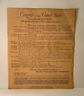 Congrefs Of The United States Historical Vintage Document Americana 1 Paper Usa
