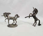 Vintage Lot Of 5 Pewter Unicorn Figurines Different Sizes Mini small Ballena Bay